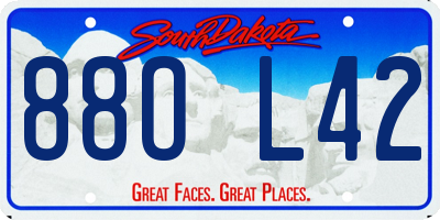 SD license plate 88OL42