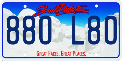 SD license plate 88OL80