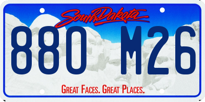 SD license plate 88OM26