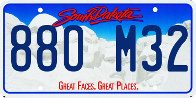 SD license plate 88OM32
