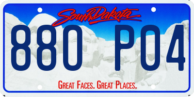 SD license plate 88OP04