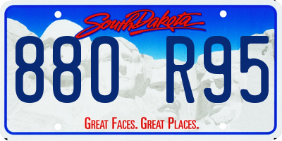 SD license plate 88OR95