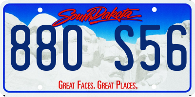 SD license plate 88OS56