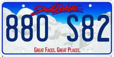 SD license plate 88OS82