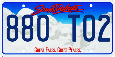 SD license plate 88OT02