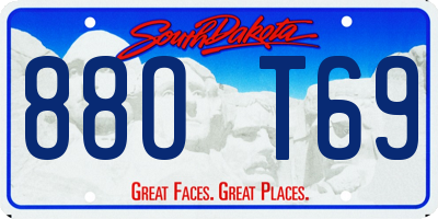 SD license plate 88OT69