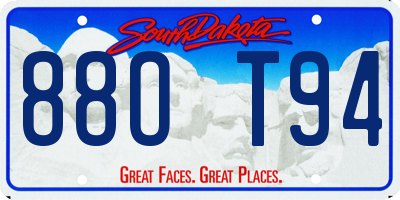 SD license plate 88OT94