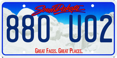 SD license plate 88OU02