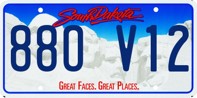SD license plate 88OV12