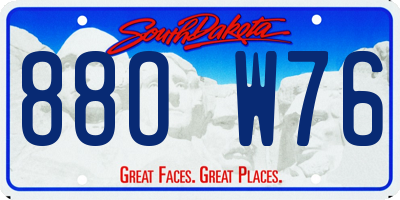 SD license plate 88OW76