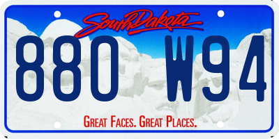SD license plate 88OW94