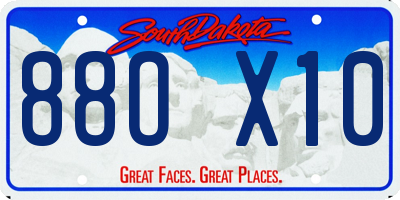SD license plate 88OX10