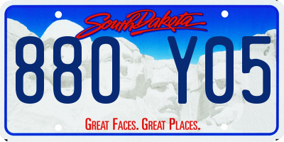 SD license plate 88OY05