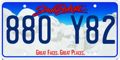 SD license plate 88OY82