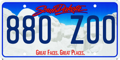 SD license plate 88OZ00