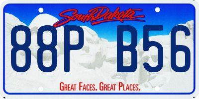 SD license plate 88PB56
