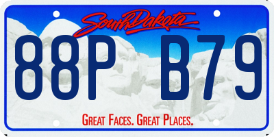 SD license plate 88PB79