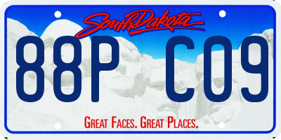 SD license plate 88PC09