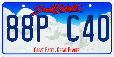 SD license plate 88PC40