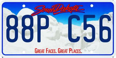 SD license plate 88PC56