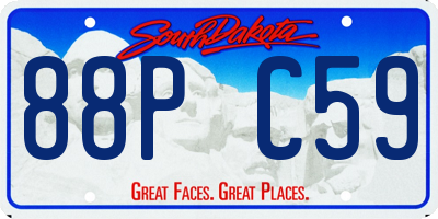 SD license plate 88PC59