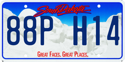 SD license plate 88PH14