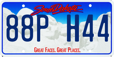 SD license plate 88PH44