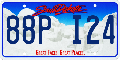SD license plate 88PI24