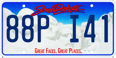 SD license plate 88PI41