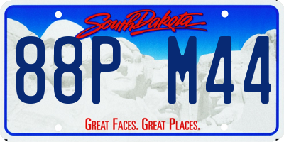 SD license plate 88PM44