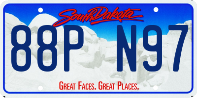 SD license plate 88PN97