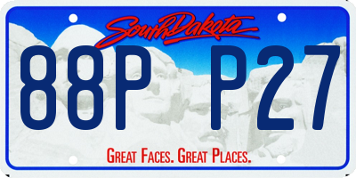 SD license plate 88PP27