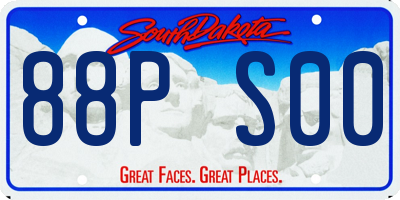 SD license plate 88PS00