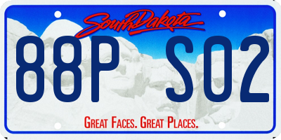 SD license plate 88PS02