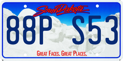 SD license plate 88PS53