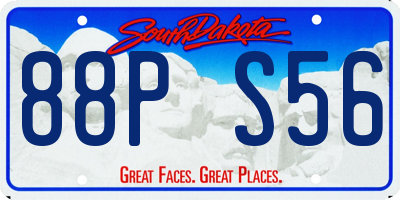 SD license plate 88PS56