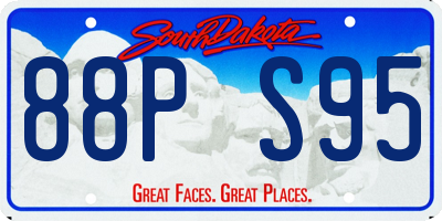 SD license plate 88PS95