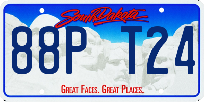 SD license plate 88PT24