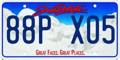 SD license plate 88PX05