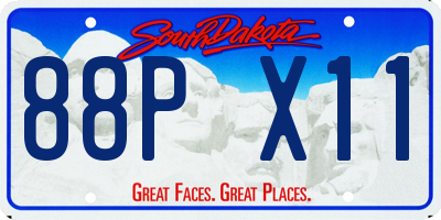 SD license plate 88PX11