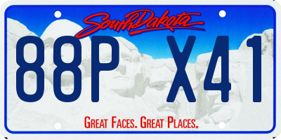 SD license plate 88PX41