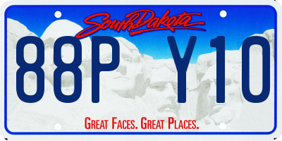 SD license plate 88PY10