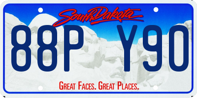 SD license plate 88PY90