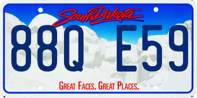 SD license plate 88QE59