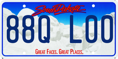 SD license plate 88QL00