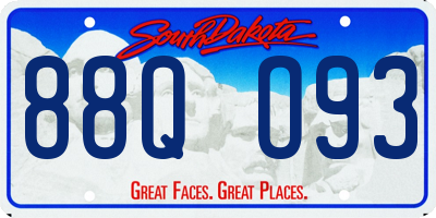SD license plate 88QO93
