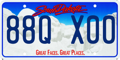 SD license plate 88QX00