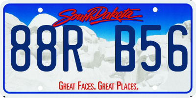 SD license plate 88RB56