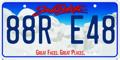 SD license plate 88RE48