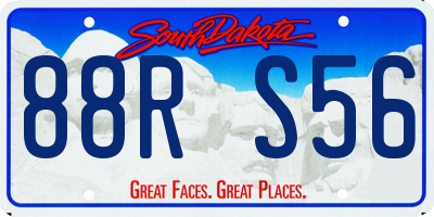 SD license plate 88RS56